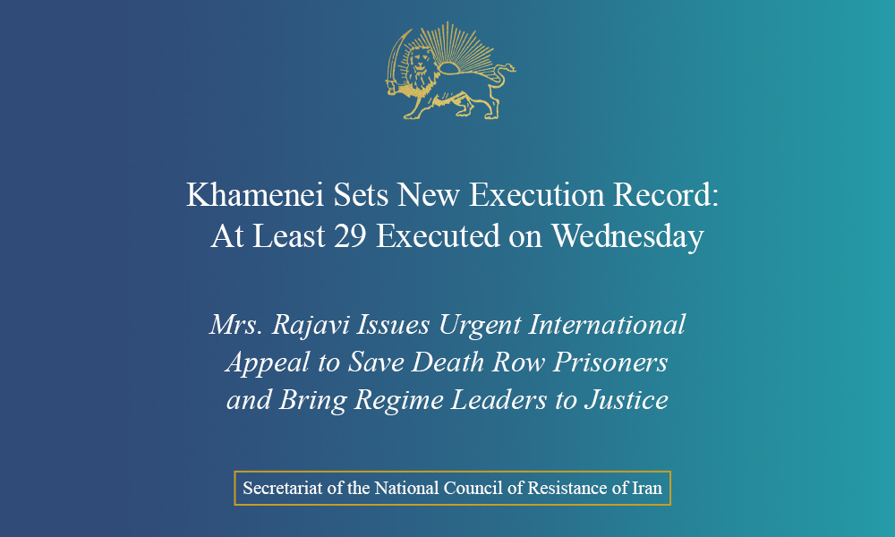 Khamenei Sets New Execution Record: At Least 29 Executed on Wednesday