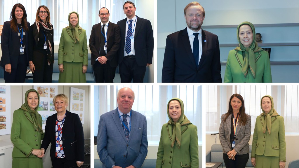 Maryam Rajavi meets with Bjørn Berge, Deputy Secretary General of the Council of Europe, and Several Representatives during Her Visit to the Council of Europe