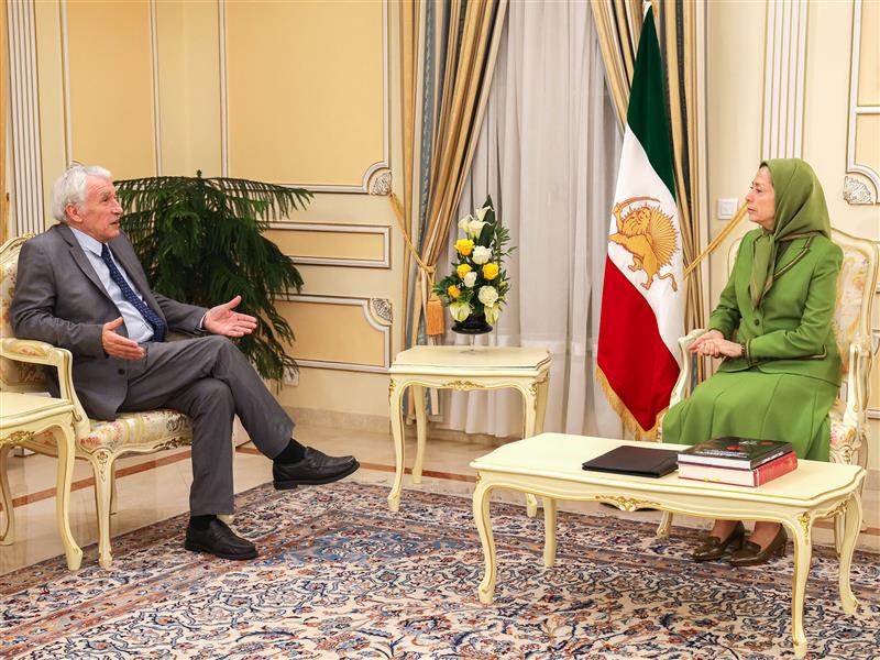 Maryam Rajavi Meets with Gilbert Mitterrand, President of the France Libertés Foundation