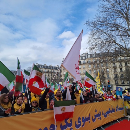 The grand rally of Iranians on the 46th anniversary of the anti-monarchic revolution in Paris- 8 February 2025