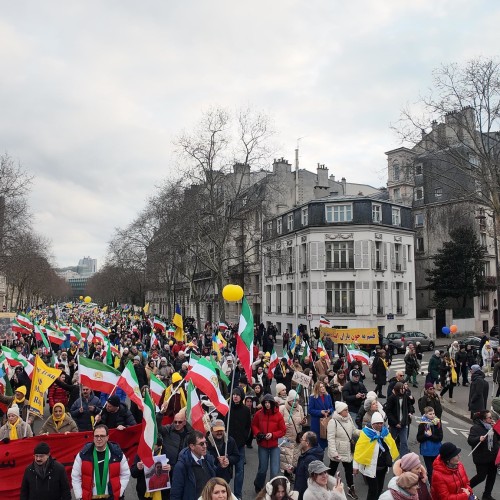 The grand rally of Iranians on the 46th anniversary of the anti-monarchic revolution in Paris- 8 February 2025