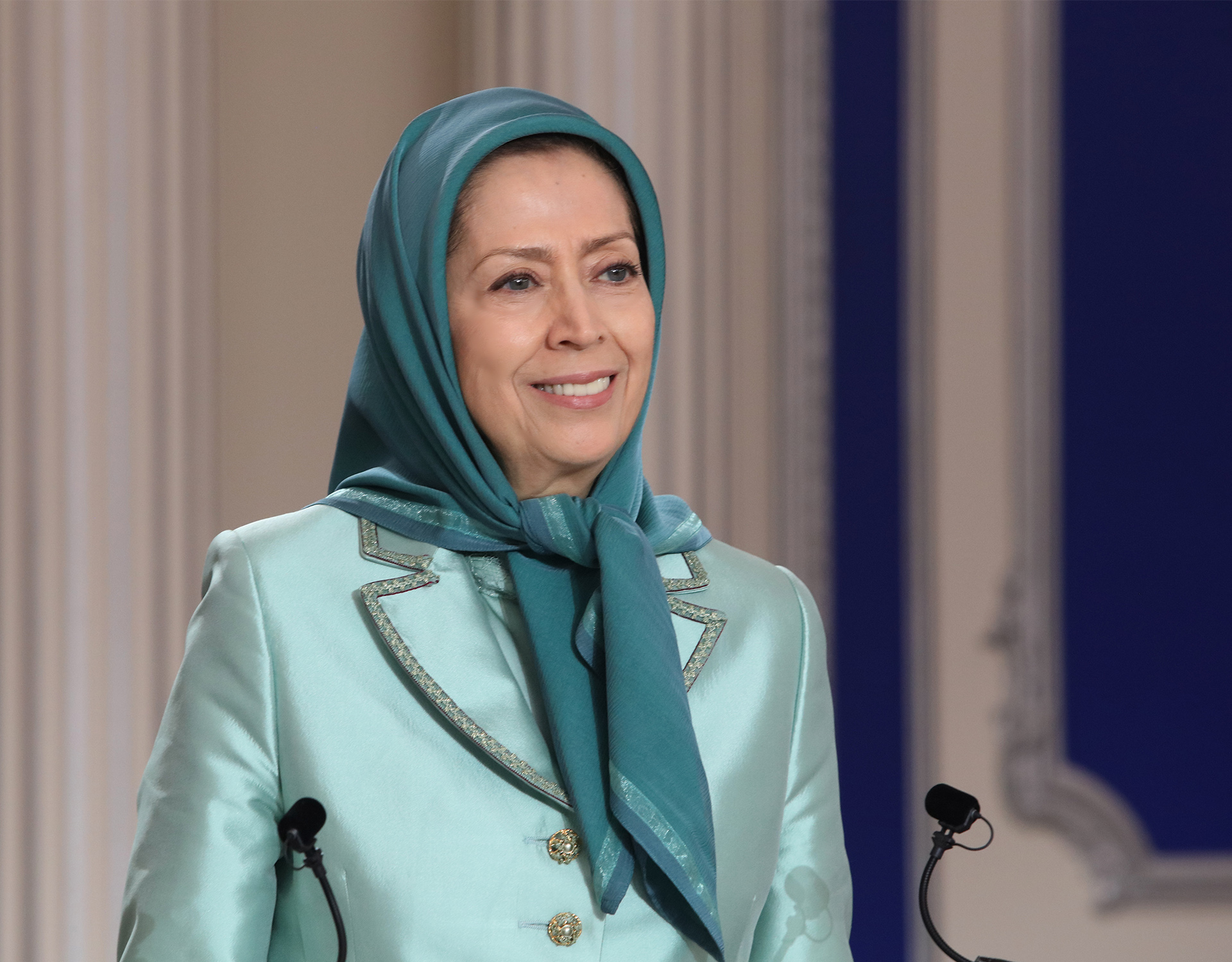 Maryam Rajavi conference With ms Rita Susmuth