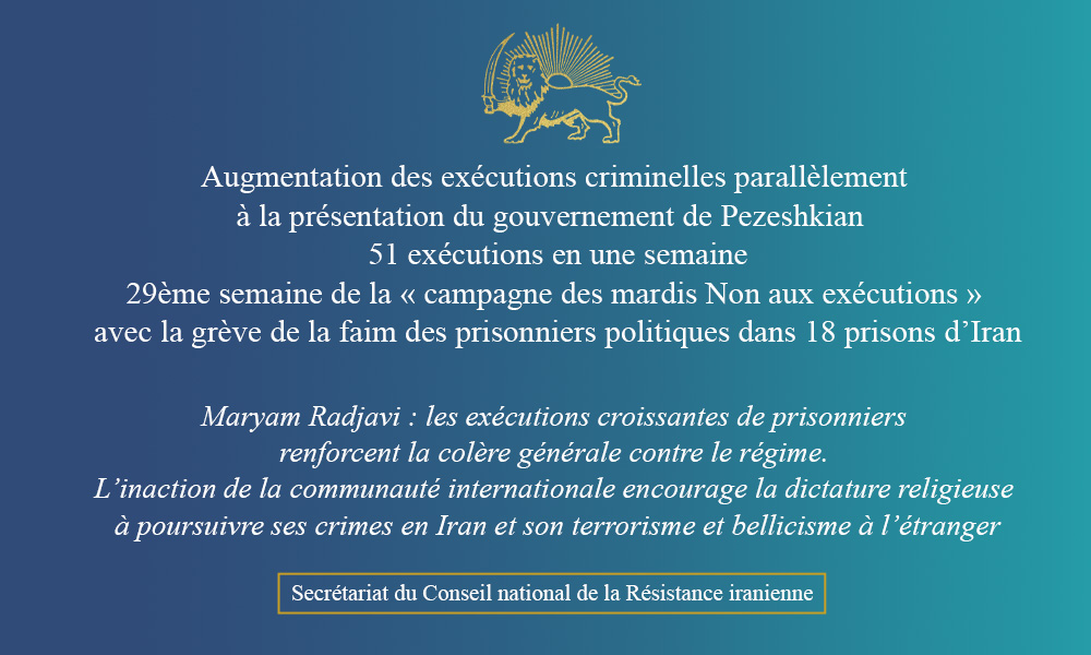 Augmentation des exécutions criminelles parallèlement à la présentation du gouvernement de Pezeshkian