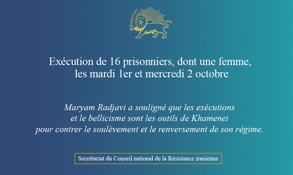 Exécution de 16 prisonniers, dont une femme, les mardi 1er et mercredi 2 octobre