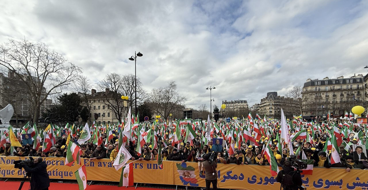 The grand rally of Iranians on the 46th anniversary of the anti-monarchic revolution in Paris-fr.